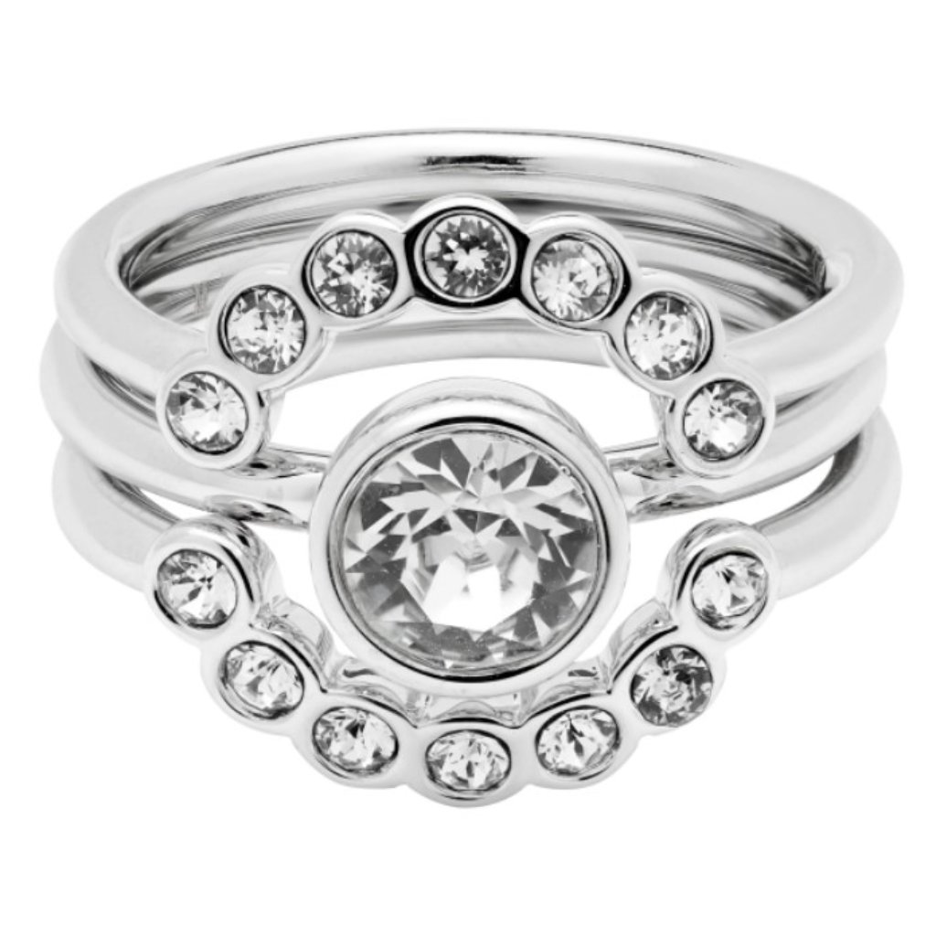 Ted Baker Cadyna Concentric Swarovski Crystal Stacking Ring 45$